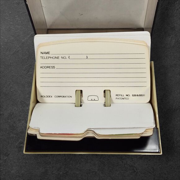 Vintage Rolodex Petite S-300C Covered Card File w/ A–Z Tabs & Blank Cards USA - Picture 11 of 16